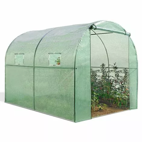 IDMARKET Serre Tunnel De Jardin 4 Saisons 6M² Verte Gamme Maraîchère ROMA 2x3M - Vert 5 IDMARKET Serre Tunnel De Jardin 4 Saisons 6M² Verte Gamme Maraîchère ROMA 2x3M - Vert – Image 5