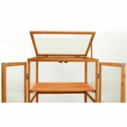HECHT Serre En Bois Jardin Châssis 3 étagères Modèle : Printemps 76x47x110,5cm -Serre de jardin Boutique 11499499 4