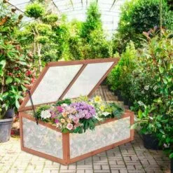 COSTWAY Serre De Jardin En Bois Massif Plantation Châssis Froid Fruits Plantes Balcon Jardinage 7 COSTWAY Serre De Jardin En Bois Massif Plantation Châssis Froid Fruits Plantes Balcon Jardinage -Serre de jardin Boutique 11725648 3