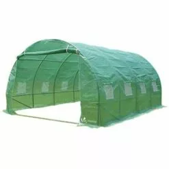 VOUNOT Serre De Jardin Tunnel 12m2 En Acier Galvanise