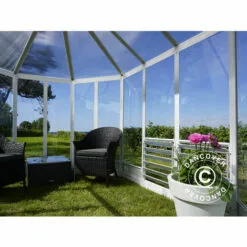 DANCOVER Kiosque De Jardin En Polycarbonate 6,96m², 2,41x3,3x2,58m, Blanc - Blanc -Serre de jardin Boutique 12727976 4