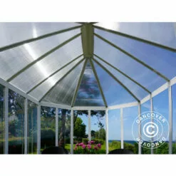 DANCOVER Kiosque De Jardin En Polycarbonate 6,96m², 2,41x3,3x2,58m, Blanc - Blanc -Serre de jardin Boutique 12727976 5
