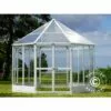 DANCOVER Kiosque De Jardin En Polycarbonate, Octogonal 7,37m², 2,98x2,98x2,78m, Blanc - Blanc