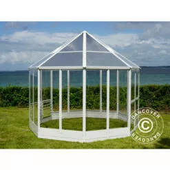 DANCOVER Kiosque De Jardin En Polycarbonate, Octogonal 7,37m², 2,98x2,98x2,78m, Blanc - Blanc 9 DANCOVER Kiosque De Jardin En Polycarbonate, Octogonal 7,37m², 2,98x2,98x2,78m, Blanc - Blanc -Serre de jardin Boutique 12727980 5