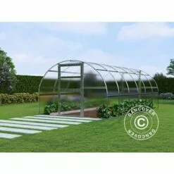 DANCOVER Serre Polycarbonate TITAN Arch 280, 18m², 3x6m, Argent - Argenté