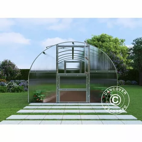DANCOVER Serre Polycarbonate TITAN Arch 280, 18m², 3x6m, Argent - Argenté 2 DANCOVER Serre Polycarbonate TITAN Arch 280, 18m², 3x6m, Argent - Argenté – Image 2