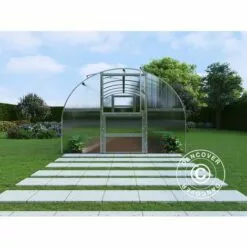 DANCOVER Serre Polycarbonate TITAN Arch 280, 18m², 3x6m, Argent - Argenté 8 DANCOVER Serre Polycarbonate TITAN Arch 280, 18m², 3x6m, Argent - Argenté -Serre de jardin Boutique 12728367 4