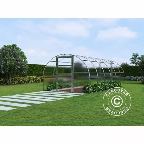 DANCOVER Serre Polycarbonate TITAN Arch 280, 18m², 3x6m, Argent - Argenté 5 DANCOVER Serre Polycarbonate TITAN Arch 280, 18m², 3x6m, Argent - Argenté – Image 5