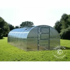 DANCOVER Serre Polycarbonate TITAN Arch 280, 24m², 3x8m, Argent - Argenté -Serre de jardin Boutique 12728368 3