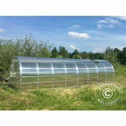 DANCOVER Serre Polycarbonate TITAN Arch 280, 24m², 3x8m, Argent - Argenté -Serre de jardin Boutique 12728368 5