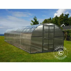 DANCOVER Serre Polycarbonate TITAN Arch 320, 30m², 3x10m, Argent - Argenté