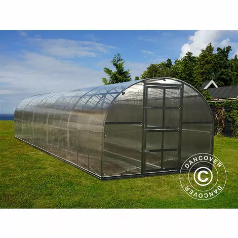 DANCOVER Serre Polycarbonate TITAN Arch 320, 30m², 3x10m, Argent - Argenté 1 DANCOVER Serre Polycarbonate TITAN Arch 320, 30m², 3x10m, Argent - Argenté