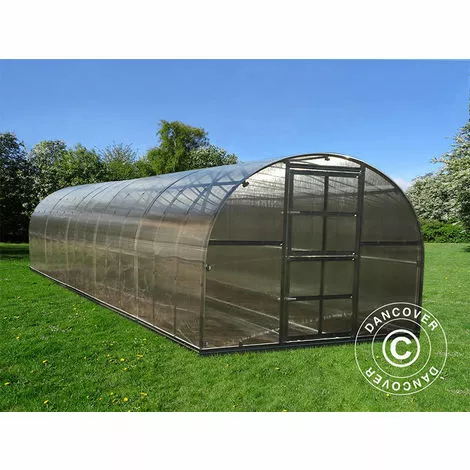 DANCOVER Serre Polycarbonate TITAN Arch 320, 30m², 3x10m, Argent - Argenté 5 DANCOVER Serre Polycarbonate TITAN Arch 320, 30m², 3x10m, Argent - Argenté – Image 5
