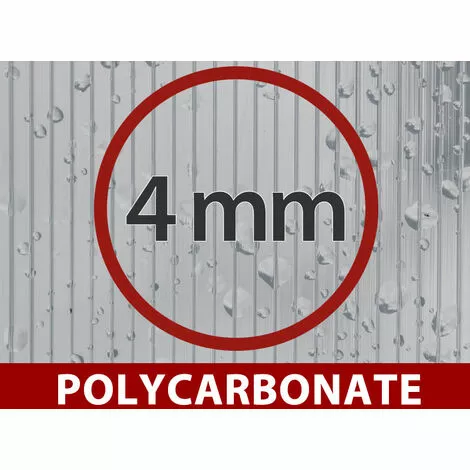 DANCOVER Extension Pour La Serre En Polycarbonate, Duo, 4m², 2x2m, Argent - Argenté 1 DANCOVER Extension Pour La Serre En Polycarbonate, Duo, 4m², 2x2m, Argent - Argenté