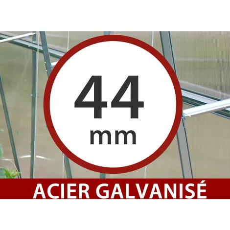 DANCOVER Extension Pour La Serre En Polycarbonate, Duo, 4m², 2x2m, Argent - Argenté 5 DANCOVER Extension Pour La Serre En Polycarbonate, Duo, 4m², 2x2m, Argent - Argenté – Image 5