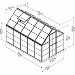 Palram - Canopia | Serre De Jardin Harmony 5.7m² Verte -Serre de jardin Boutique 13736036 5