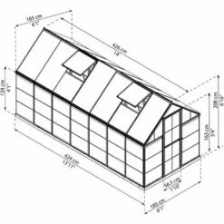 Palram - Canopia | Serre De Jardin Hybrid 7.9m² Argent 9 Palram - Canopia | Serre De Jardin Hybrid 7.9m² Argent -Serre de jardin Boutique 13736042 5