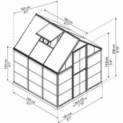 Palram - Canopia | Serre De Jardin Hybrid 3.4m² Verte 9 Palram - Canopia | Serre De Jardin Hybrid 3.4m² Verte -Serre de jardin Boutique 13736044 5