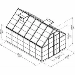 Palram - Canopia | Serre De Jardin Octave 9m² Argent -Serre de jardin Boutique 13736066 5