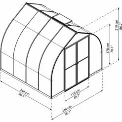 Palram - Canopia | Serre De Jardin Bella 6m² Argent -Serre de jardin Boutique 13736068 4