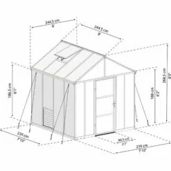 Palram - Canopia | Serre De Jardin Glory 6.2m² Grise -Serre de jardin Boutique 13736073 5