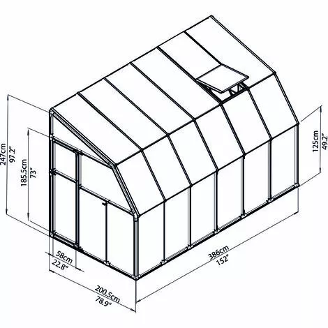 Palram - Canopia | Véranda Sun Room 2X4 Blanche 4 Palram - Canopia | Véranda Sun Room 2X4 Blanche – Image 4