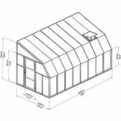 Palram - Canopia | Véranda Sun Room 2.6X5 Blanche -Serre de jardin Boutique 13736198 4
