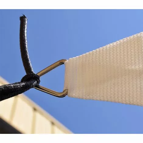 DIRECT FILET Voile D'ombrage Imperméable De 5.9x5.9x5.9m Format Triangle à Tendre | Terracotta 2 DIRECT FILET Voile D'ombrage Imperméable De 5.9x5.9x5.9m Format Triangle à Tendre | Terracotta – Image 2