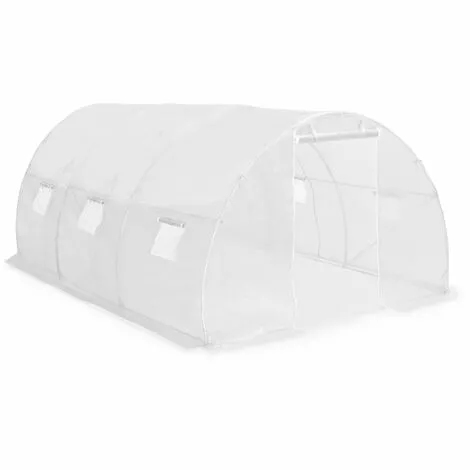 VidaXL Serre 13,5 M² 450x300x200 Cm - Blanc 2 VidaXL Serre 13,5 M² 450x300x200 Cm - Blanc – Image 2