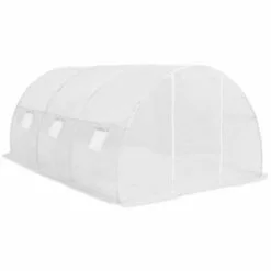VidaXL Serre 13,5 M² 450x300x200 Cm - Blanc 7 VidaXL Serre 13,5 M² 450x300x200 Cm - Blanc -Serre de jardin Boutique 14984524 3