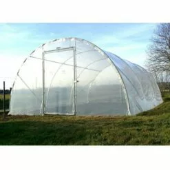 ATOUT LOISIR Serre Tunnel PRO-450 Larg 4.50 M, L 4 M, Façade 1 Porte Simple Et 1 Façade Pleine