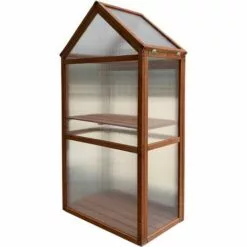 Serre De Jardin Gardiun Wooden IV 41x70x132 Cm En Bois Et Polycarbonate -Serre de jardin Boutique 15884326 3