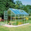 HALLS Serre Polycarbonate Popular 106 - 6.20 M², Couleur Silver, Base Avec Base - Silver