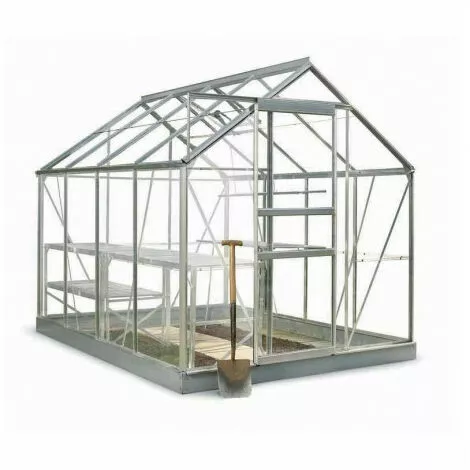 HALLS Serre En Verre Horticole Popular 86 - 5 M², Couleur Silver, Base Sans Base - Silver 5 HALLS Serre En Verre Horticole Popular 86 - 5 M², Couleur Silver, Base Sans Base - Silver – Image 5