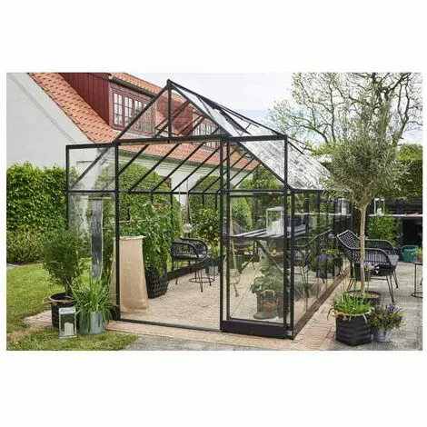 HALLS Serre En Verre Trempé Qube+ 816 - 13 M², Base Sans Base 2 HALLS Serre En Verre Trempé Qube+ 816 - 13 M², Base Sans Base – Image 2