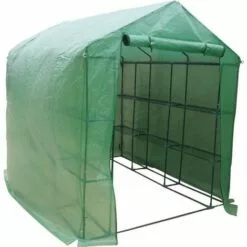 HABITAT ET JARDIN SERRE TOMATE PETUNIA- 4.4M² - 2.5 X 1.7 X 2.1 M - Vert.