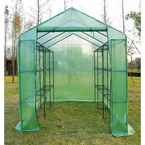 HABITAT ET JARDIN SERRE TOMATE PETUNIA- 4.4M² - 2.5 X 1.7 X 2.1 M - Vert. 2 HABITAT ET JARDIN SERRE TOMATE PETUNIA- 4.4M² - 2.5 X 1.7 X 2.1 M - Vert. – Image 2