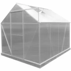GARDIUN Serre De Jardin En Polycarbonate/Aluminium Lunada - 4,82 M² 249x193x190 Cm Avec Base 4 Modules