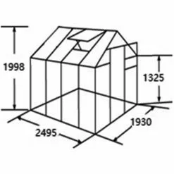 GARDIUN Serre De Jardin En Polycarbonate/Aluminium Lunada - 4,82 M² 249x193x190 Cm Avec Base 4 Modules -Serre de jardin Boutique 17270117 3