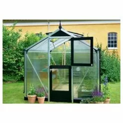 JULIANA Serre Polycarbonate Compact 8,20 M², Couleur Silver, Base Sans Base - Silver