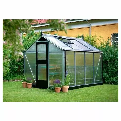 JULIANA Serre Polycarbonate Compact 8,20 M², Couleur Silver, Base Sans Base - Silver 2 JULIANA Serre Polycarbonate Compact 8,20 M², Couleur Silver, Base Sans Base - Silver – Image 2