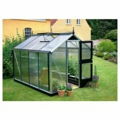 JULIANA Serre Polycarbonate Compact 8,20 M², Couleur Silver, Base Sans Base - Silver 7 JULIANA Serre Polycarbonate Compact 8,20 M², Couleur Silver, Base Sans Base - Silver -Serre de jardin Boutique 17858222 3
