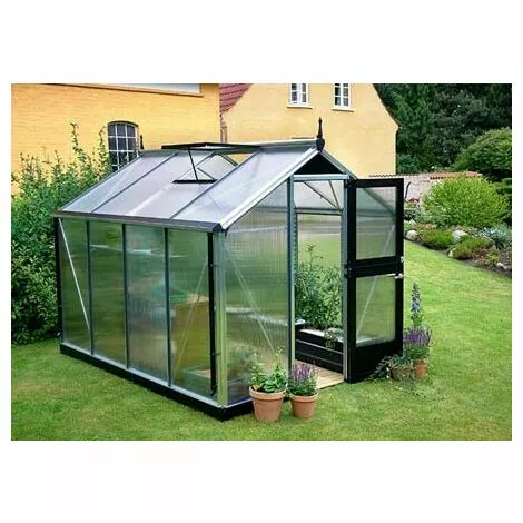 JULIANA Serre Polycarbonate Compact 8,20 M², Couleur Silver, Base Sans Base - Silver 3 JULIANA Serre Polycarbonate Compact 8,20 M², Couleur Silver, Base Sans Base - Silver – Image 3