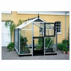 JULIANA Serre En Verre Trempé Compact 6,6m² , Couleur Silver, Base Sans Base - Silver -Serre de jardin Boutique 17858229 3