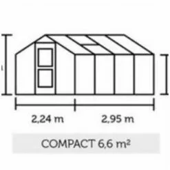 JULIANA Serre En Verre Trempé Compact 6,6m² , Couleur Silver, Base Sans Base - Silver -Serre de jardin Boutique 17858229 5