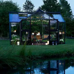 JULIANA Serre En Verre Trempé Orangerie 15.2 M², Couleur Anthracite, Base Sans Base - Anthracite 7 JULIANA Serre En Verre Trempé Orangerie 15.2 M², Couleur Anthracite, Base Sans Base - Anthracite -Serre de jardin Boutique 17859341 3