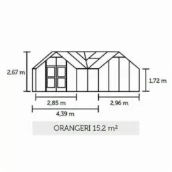 JULIANA Serre En Verre Trempé Orangerie 15.2 M², Couleur Anthracite, Base Sans Base - Anthracite 9 JULIANA Serre En Verre Trempé Orangerie 15.2 M², Couleur Anthracite, Base Sans Base - Anthracite -Serre de jardin Boutique 17859341 5