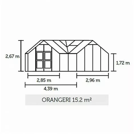 JULIANA Serre En Verre Trempé Orangerie 15.2 M², Couleur Anthracite, Base Sans Base - Anthracite 5 JULIANA Serre En Verre Trempé Orangerie 15.2 M², Couleur Anthracite, Base Sans Base - Anthracite – Image 5