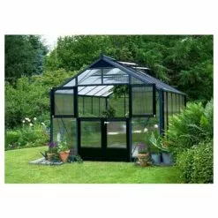 JULIANA Serre Polycarbonate Premium 8.80 M², Couleur Anthracite, Base Avec Base - Anthracite -Serre de jardin Boutique 17859386 3