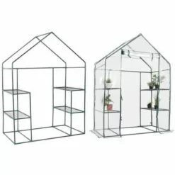 COSTWAY SERRE DE JARDINAGE Serre De Jardin Chaud Serre à Tomates Tente De Plante 3 étages En Vert Transparent 143x143x195cm 6 COSTWAY SERRE DE JARDINAGE Serre De Jardin Chaud Serre à Tomates Tente De Plante 3 étages En Vert Transparent 143x143x195cm -Serre de jardin Boutique 17914474 3